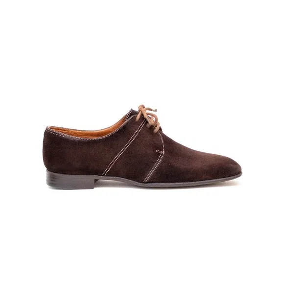 Rare John Lobb Clipper Men's Brown Suede Oxford Shoes Size:US: 9EEU 42 /UK 8E